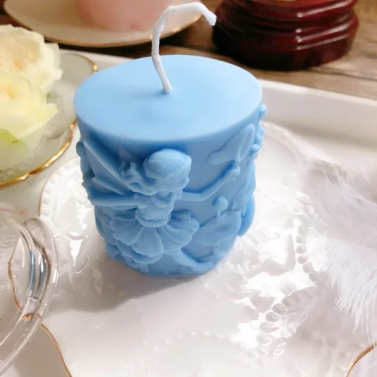 3D Angel Girl Candle Mold Chocolate Mould Plaster Aroma Silicone Mold Candy Fondant Cake Baking Tool Silicone Resin