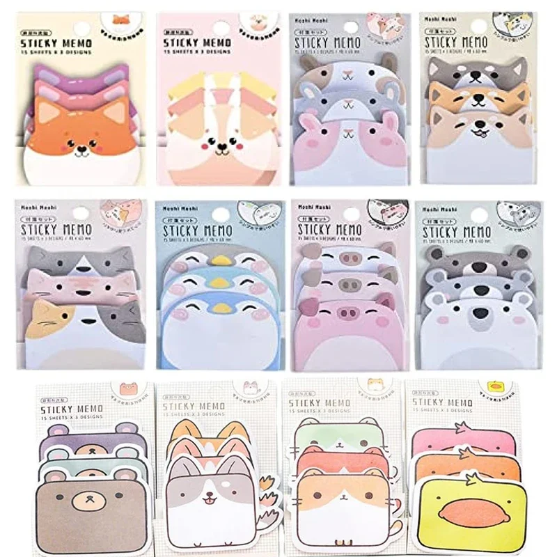 45Sheets Kawaii Paper Sticky Notes Creative Notepad Memo Pads Sticky Notes School Stationery Stickers Posted it Sticky Note Pads