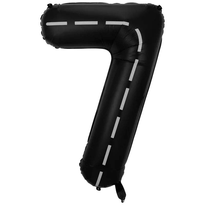 40'' Folien-Rennwagen-Geburtstagsballons, groß, schwarz, Zahl 1, 2, 3, 4, 5, 6, 7, 8, 9, Folienballon für Kindergeburtstag, Rennwagen, Party-Dekoration – Detail 8