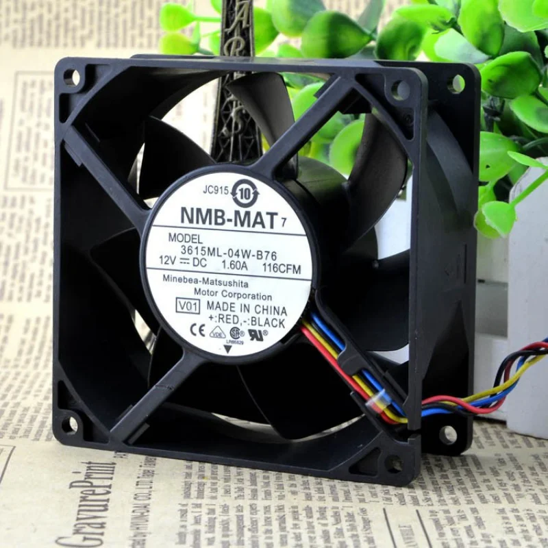 

9038 12V 1.6a 9cm Max Airflow Rate Fan PWM Temperature Control Fan 3615ml-04w-b76