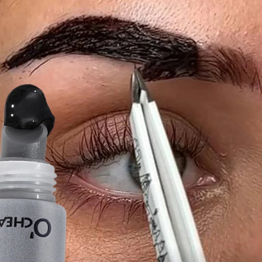 Tear Eyebrow Dye Smudge-proof Black Brown Peel-off Eyebrow Gel Tint Semi-Permanent Waterproof Matte Brow Tearing Tattoo Makeup 2