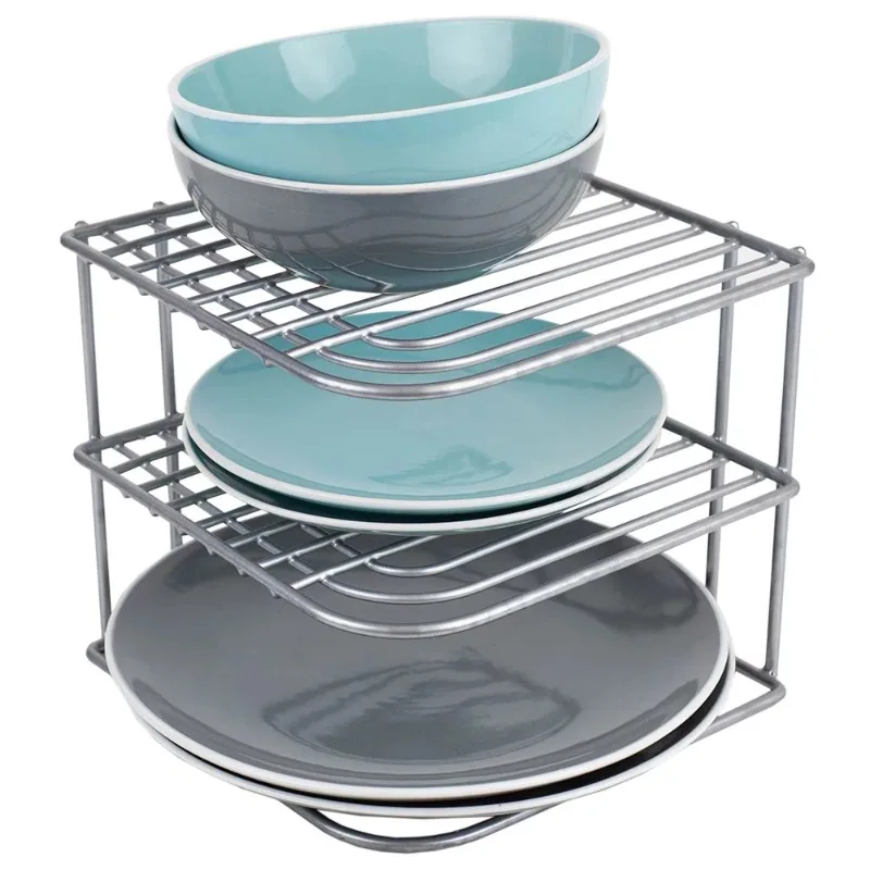 Home Basics 3 Piece Vinyl Coated Steel Dish Drainer with Drip Tray