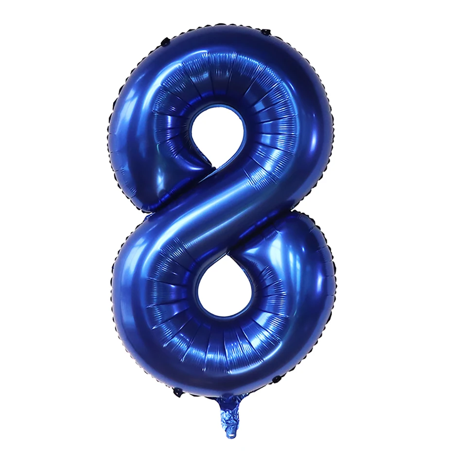40Inch Dark Blue Number Foil Balloon 0-9 5