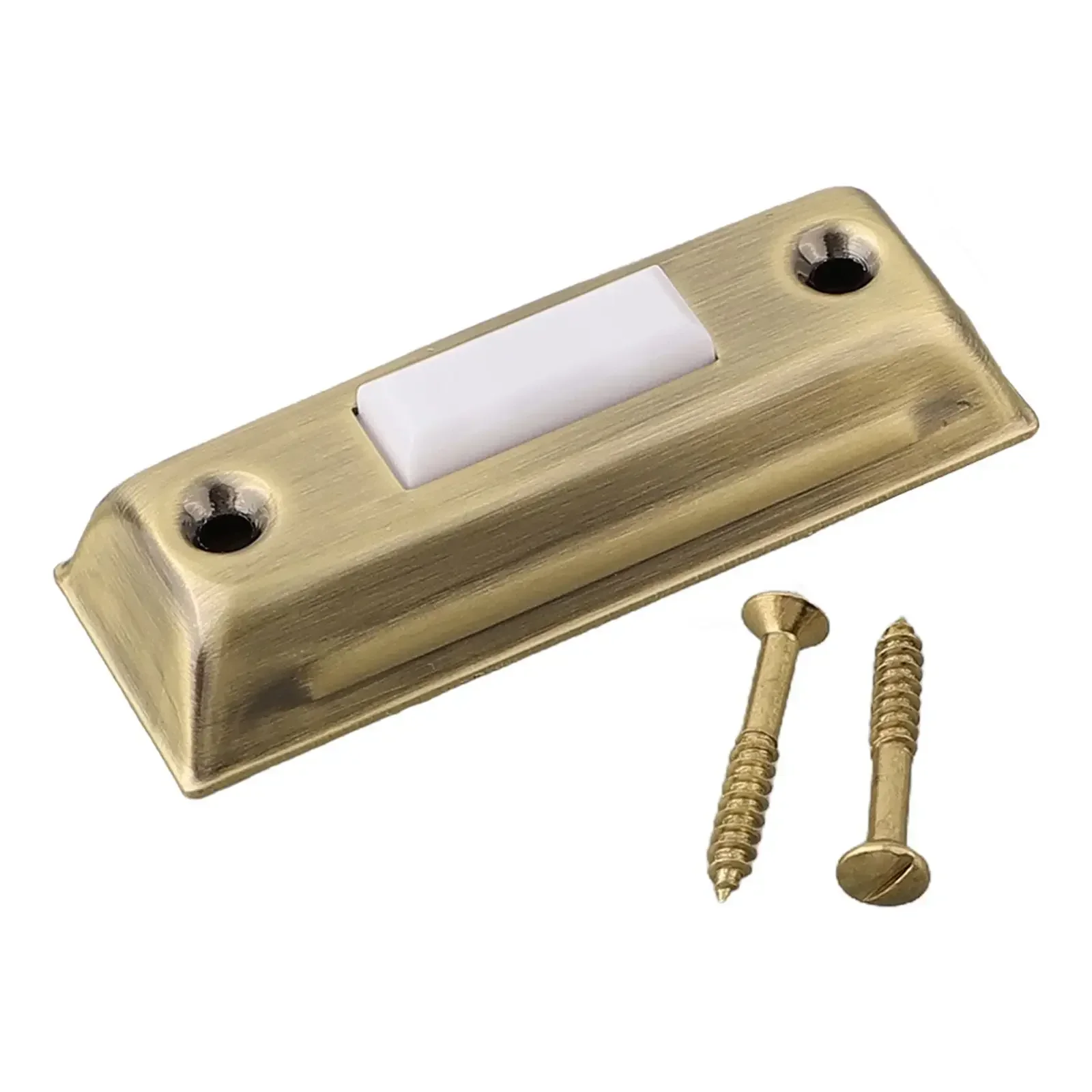 Wired Doorbell LED Lighted Door Chime Push Button Antique Brass Rectangular