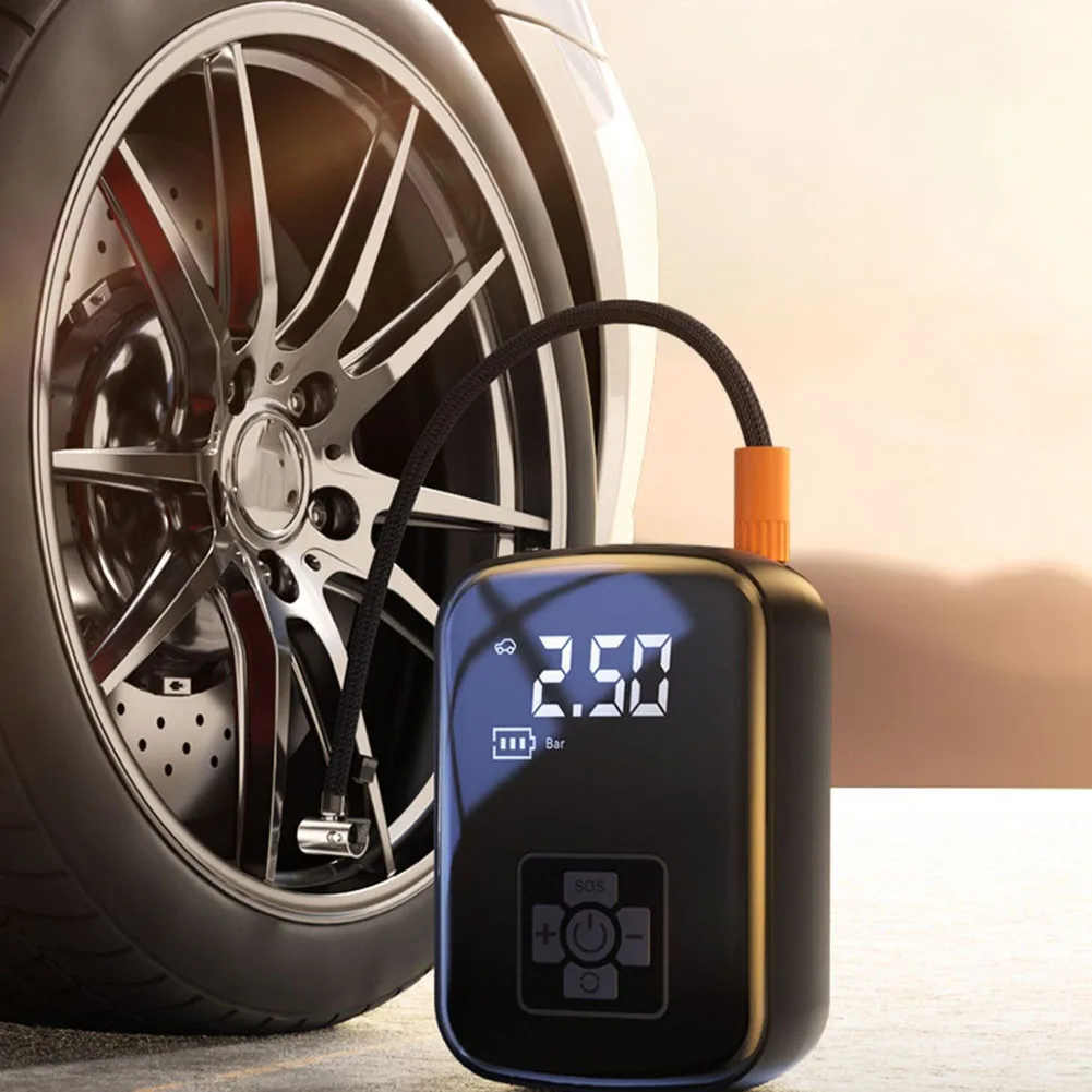 Car Wireless Car Air Compressor Electric Tire Pump 7.4V 100W 3~150psi Rechargeable Wireless Car Air Pump