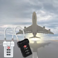 Таможенный кодовый замок TSA для дорожного багажа, сменный черный замок с паролем, контрастный дизайн, 3-значный комбинированный замок — изображение 4