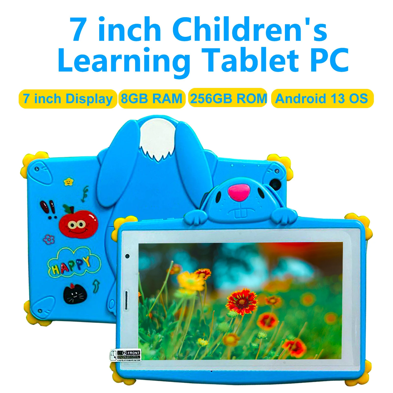 8GB RAM 256GB ROM Kids 7 Inch Tablet PC 5G SIM WI-FI VERSION Learning Education Google Store Android 13 Type-c Charging Tablets 2