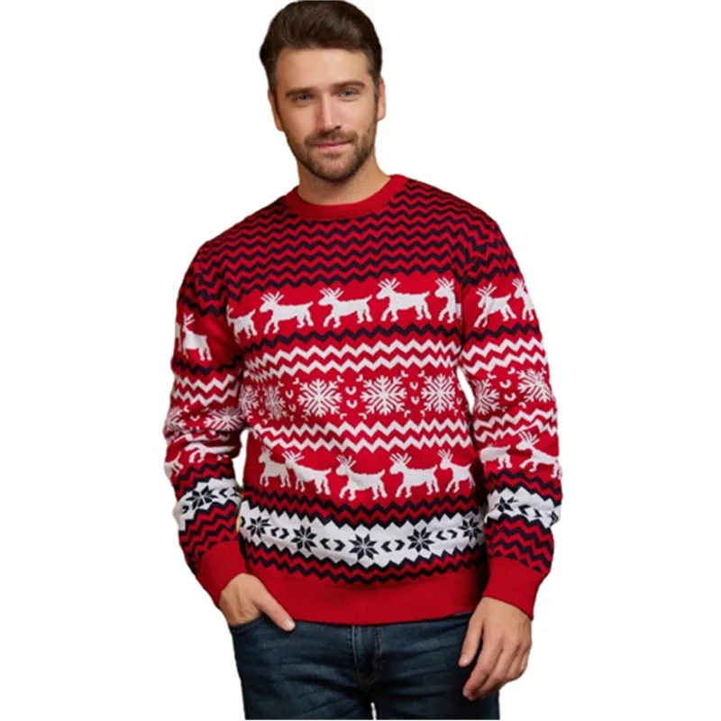 Christmas Couples Matching Sweaters 2022 New Years Clothes Women Men UniTurtleneck Warm Thicken Jumpers Knitwear Pul