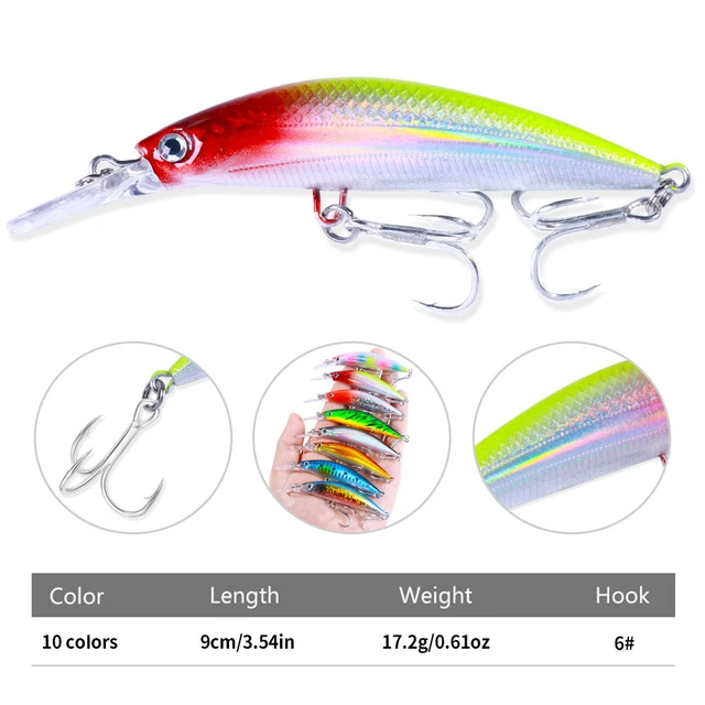 Sinking Minnow Fishing Lure 90mm 17g Long Casting Wobblers Hard Baits for  Trout Pike Saltwater Jerkbait Fishing Lures - AliExpress