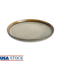 Ceramic Round Salad Plate Dishwasher Safe Microwave Safe Durable Rustic Dinnerware Perfect For Serving Appetizers Side Dishes