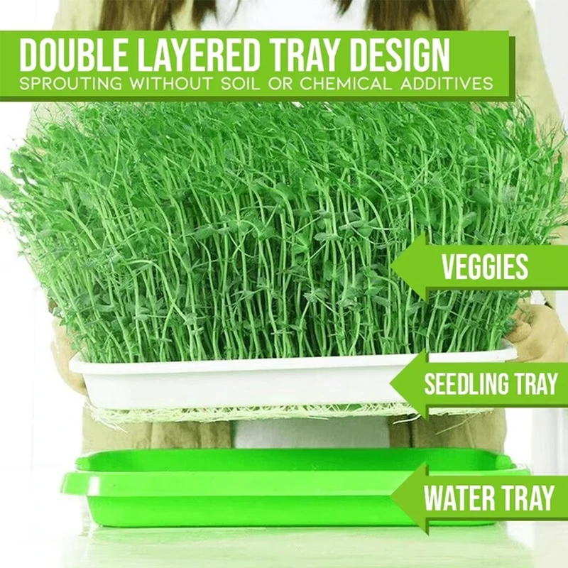 Microgreens Germination Tray Hydroponics/Germination Tray for Germination Horticulture Hydroponics System Garden Nursery Po