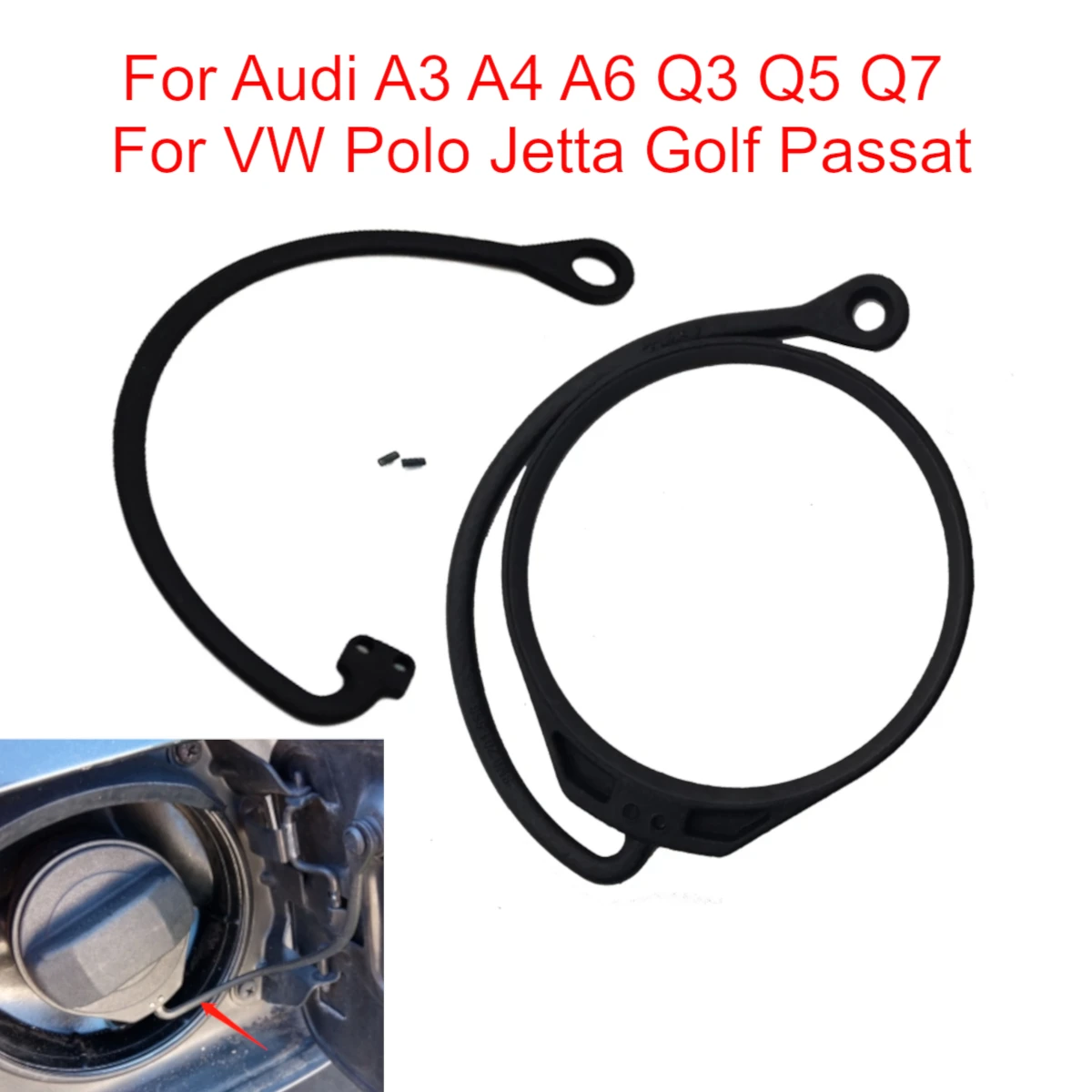 Car Fuel Tank Cap Cover Cable Band Cord Rope For VW Polo Jetta Golf