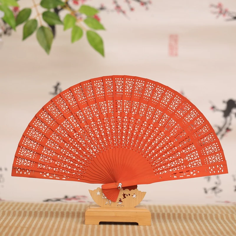 Folding Fan Wooden Hand Fan for Party