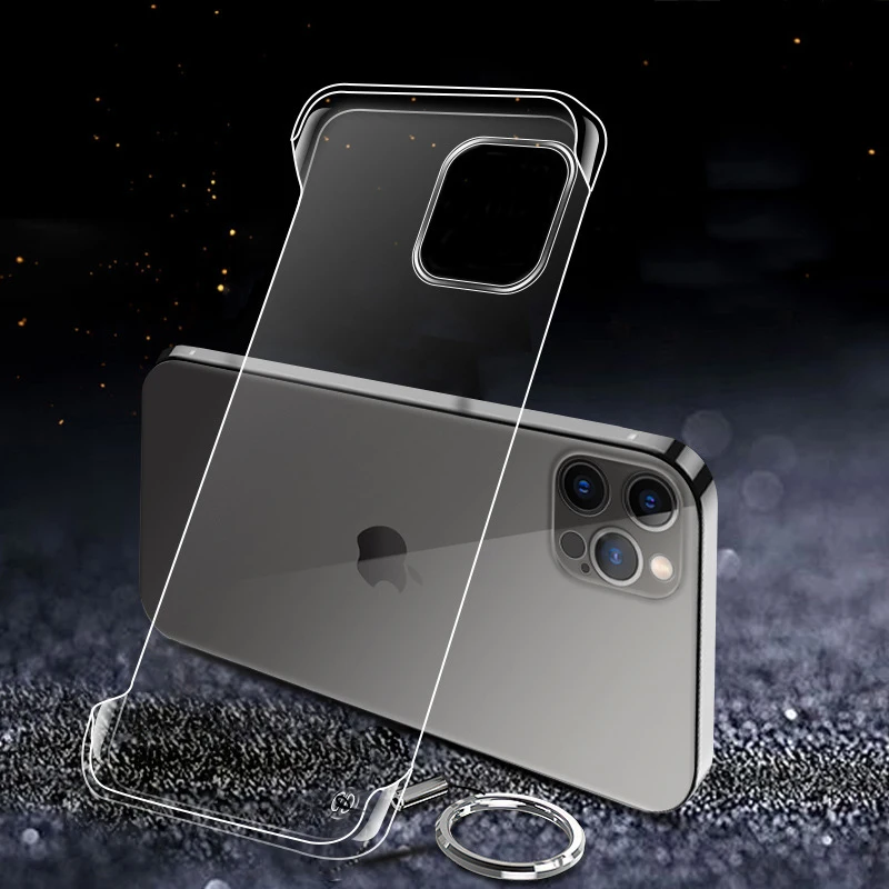Тонкий Бескаркасный Прозрачный чехол для телефона iPhone 13 12 Mini 11 Pro XS Max XR X 8 7 Plus SE 2020