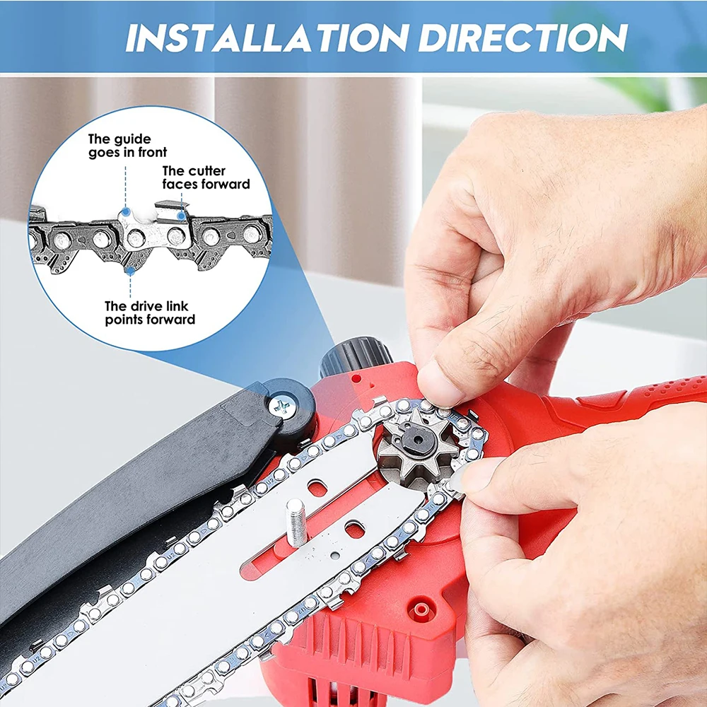 Affila Catena Motosega Automatico Tallox - 3 Catene Per Sega 3/8", 1,3 Mm, 62 TG, 45 Cm Motosega A Batteria Bosch - Foto 10