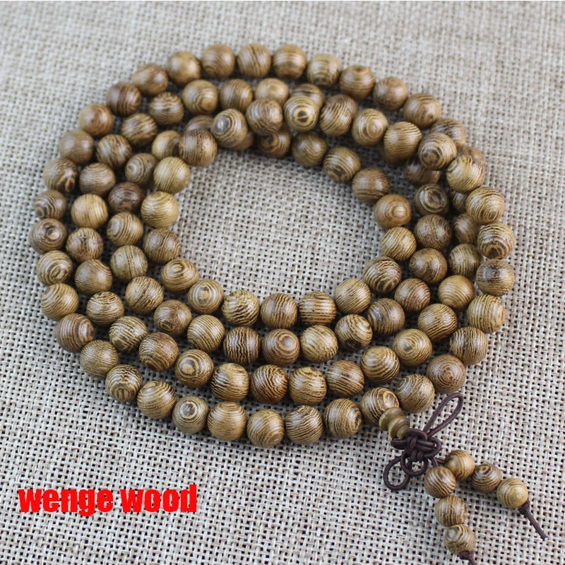 1pc Various Natural Wood Round Bead Bracelets 8mm Rosary