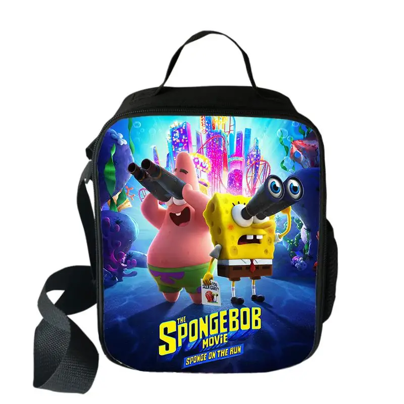 

Potdemiel SpongeBob Cooler Lunch Bag Cartoon Girls Portable Thermal Food Picnic Bags for School Kids Boys Lunch Box Tote