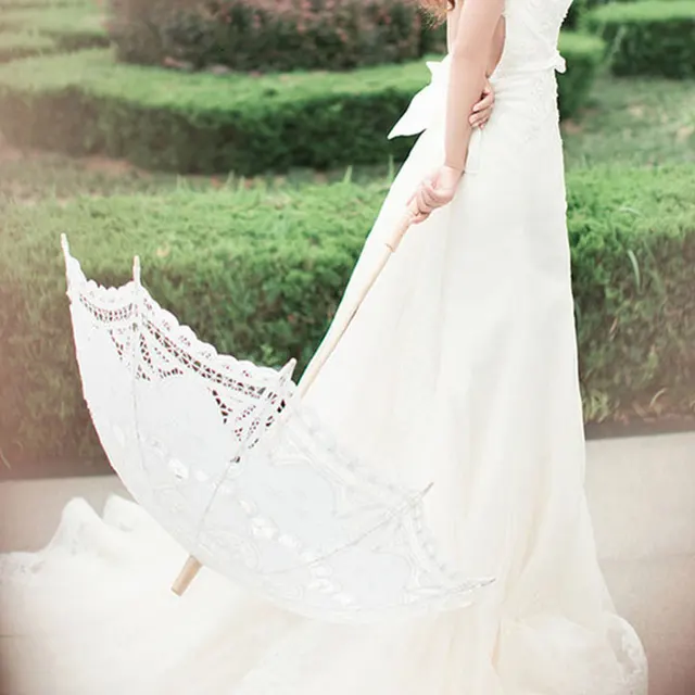 Paraguas De Papel Impermeable, Color Blanco Puro, Hecho A Mano, De Papel Aceitado Chino Para Bodas, Damas De Honor (diámetro De 15.6 Pulgadas