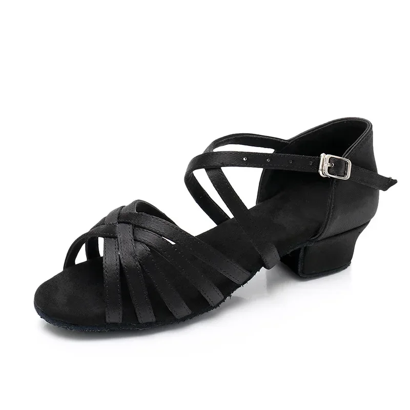 Children Dance Shoes for Girls Ballroom Latin Shoes Ladies Modern Tango Dancing Women Latin Shoes Salsa Sandals 4