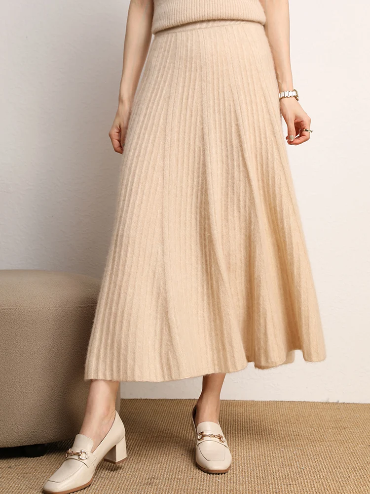 Cashmere skirt styling