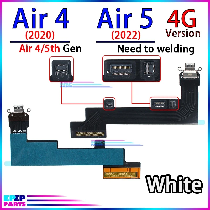 USB Ports Charger Dock Connector Microphone Cable for Ipad 5 6 7 8 Air 3rd 4th 5th 6th 7th 8th 9th 10th Generation Charging Flex