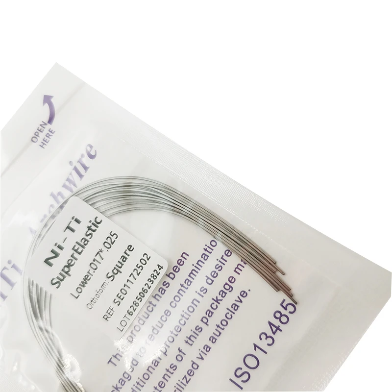 100pcs Easyinsmile Dental Orthodontic NITI Arch Wires - Rectangular & Round Assortment