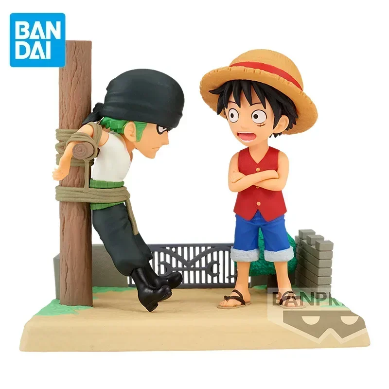 

BANDAI Genuine ONE PIECE WCF Luffy Zoro Famous Scene First Meeting Anime Action Figures Toys For Kids Gift Collectible Model