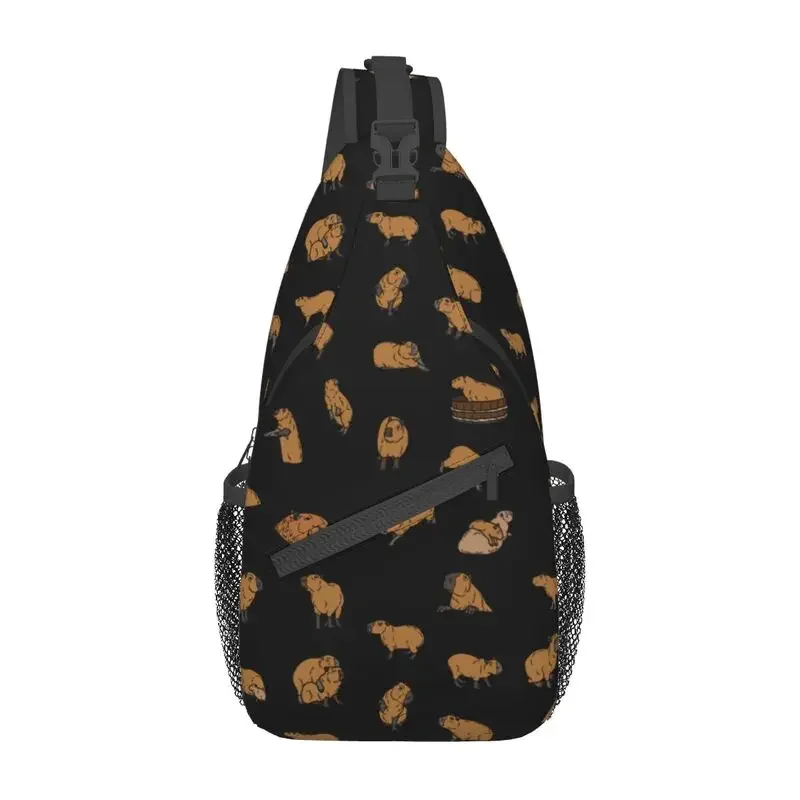 

Customized Cute Capybaras Sling Bags Men Fashion Animal Shoulder Chest Crossbody Backpack Travel Hiking Daypack