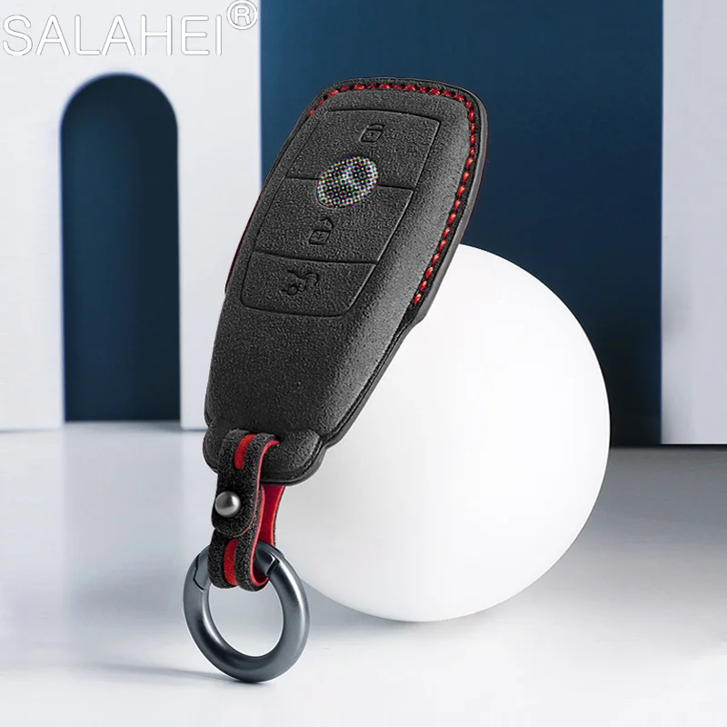 

High-quality Suede Car Key Case For Mercedes Benz W176 W177 W205W206 W212W213 W222W223 W167 W463 X166 A C E S G CLS GLC SL Class