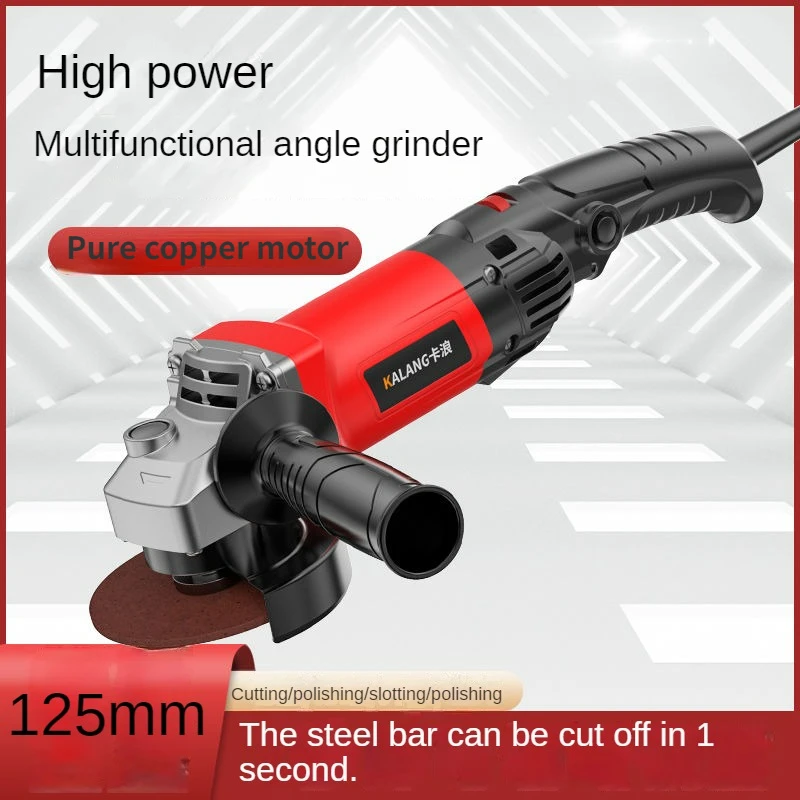 220V Electric Angle Grinder 100MM Real 6 Gears 3000-10000 RPM Tool Less Guard for Cutting Grinding Polishing Metal Power Tools