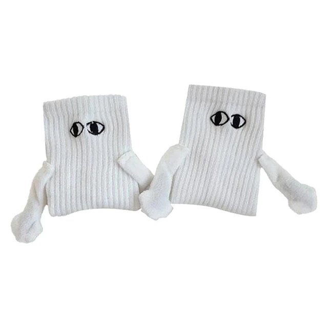 Calcetines magnéticos de mano con ojos 3D para hombre y mujer, medias  divertidas de tubo medio, regalos para parejas - AliExpress