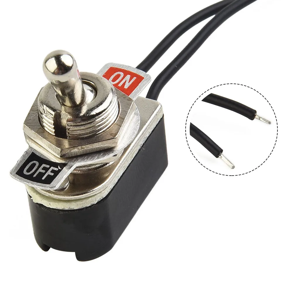 

SPST 6A Toggle Switch Rocker SPST Contacts Switch Toggle With Wire Switch 12mm Cutout 2 Foot 6A/125V Brand New