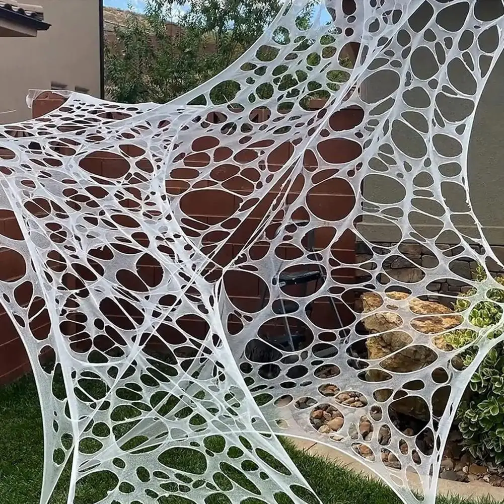 

Halloween-themed Events Spider Web Spooky Diy Halloween Decor Reusable Stretchy Spider Web Sets for Outdoor Garden for Haunted