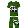 Summer Cute Panda 3D Print T-Shirts Shorts Sets Men's Tracksuits Oversized Short Sleeve T Shirt Pants Set Man Suits Clothing 5