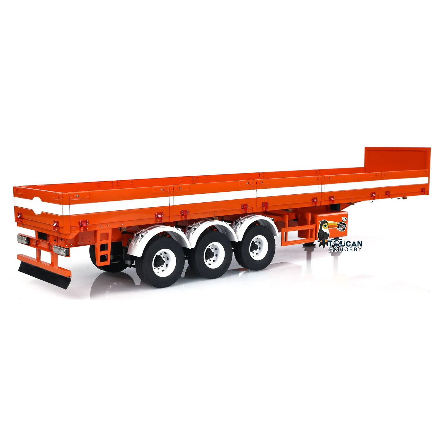 3 Axles 1/14 Metal Semi Trailer Spare Parts Accessories for Toys Remote Control Tractor Car RC Dump Trucks Vehicle THZH1997 4