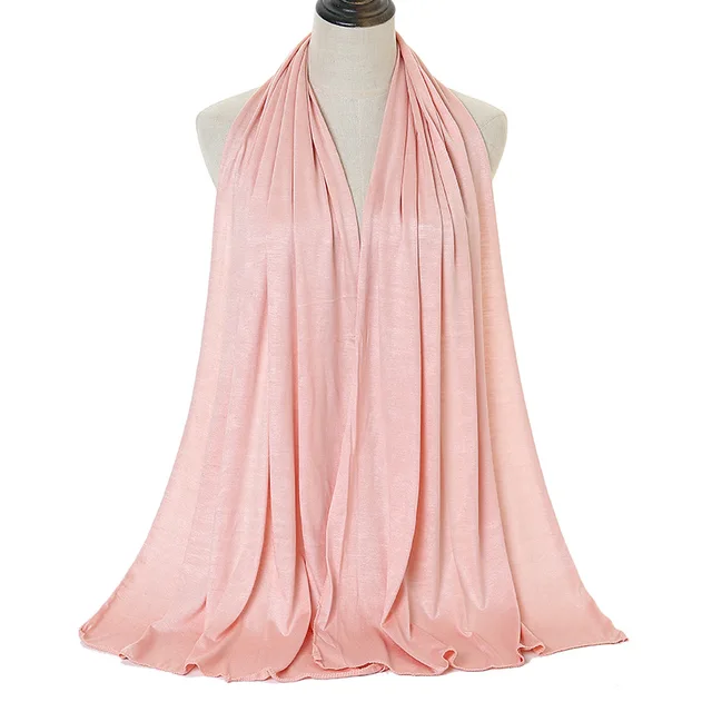 Écharpe Hijab en Jersey de coton Modal de qualité supérieure, châle musulman Long, Turban doux uni, bandeau pour femmes, bandeau africain 170x60cm