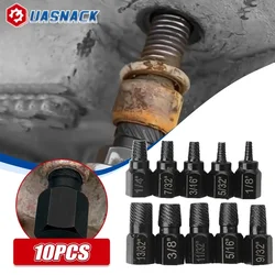 10Pcs Screw Extractor Kit Alloy Steel Damaged Screw Remover Set Easy Out Drill Bit Screws Bolt Stud Multi-Spline Screw Extractor