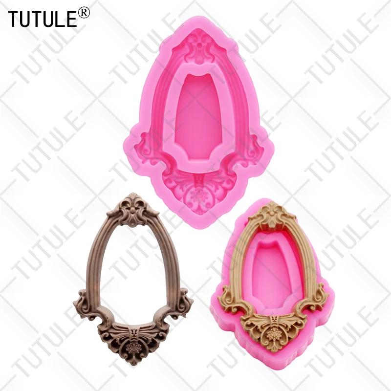 Description Picture 5 of itemPhoto frames Cake Decorating Tools Chocolate Cake Border Silicone Molds Kitchen Baking Moulds DIY polymer clay silicone mould