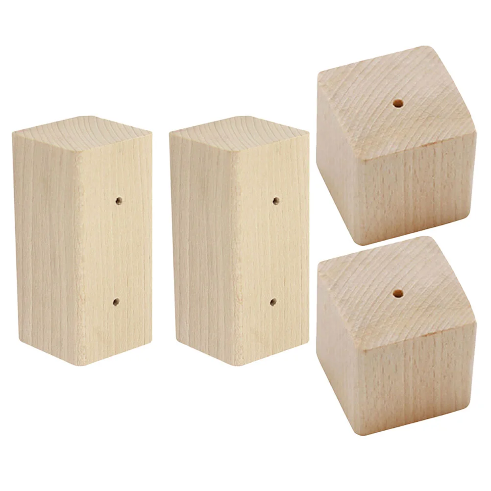 

4 Pcs Mounting Base Cake Decoration Tool Baking Supplies Decorating Wood Tools for