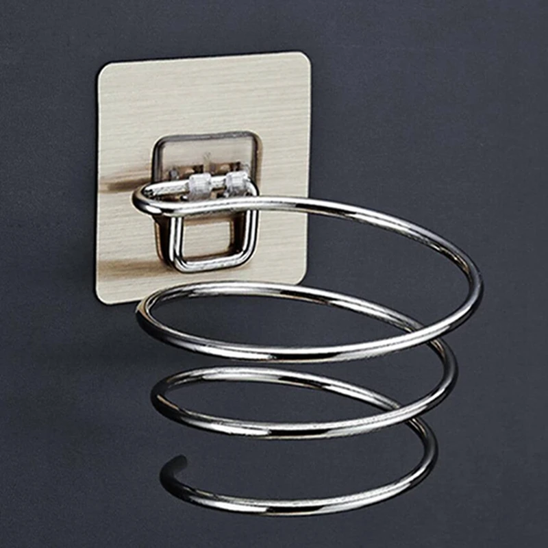 

Spiral Wall Mounted Hair Dryer Storage Organizer Rack Holder Hanger Using In Bathroom Salon Stylist Tool Drier Organize