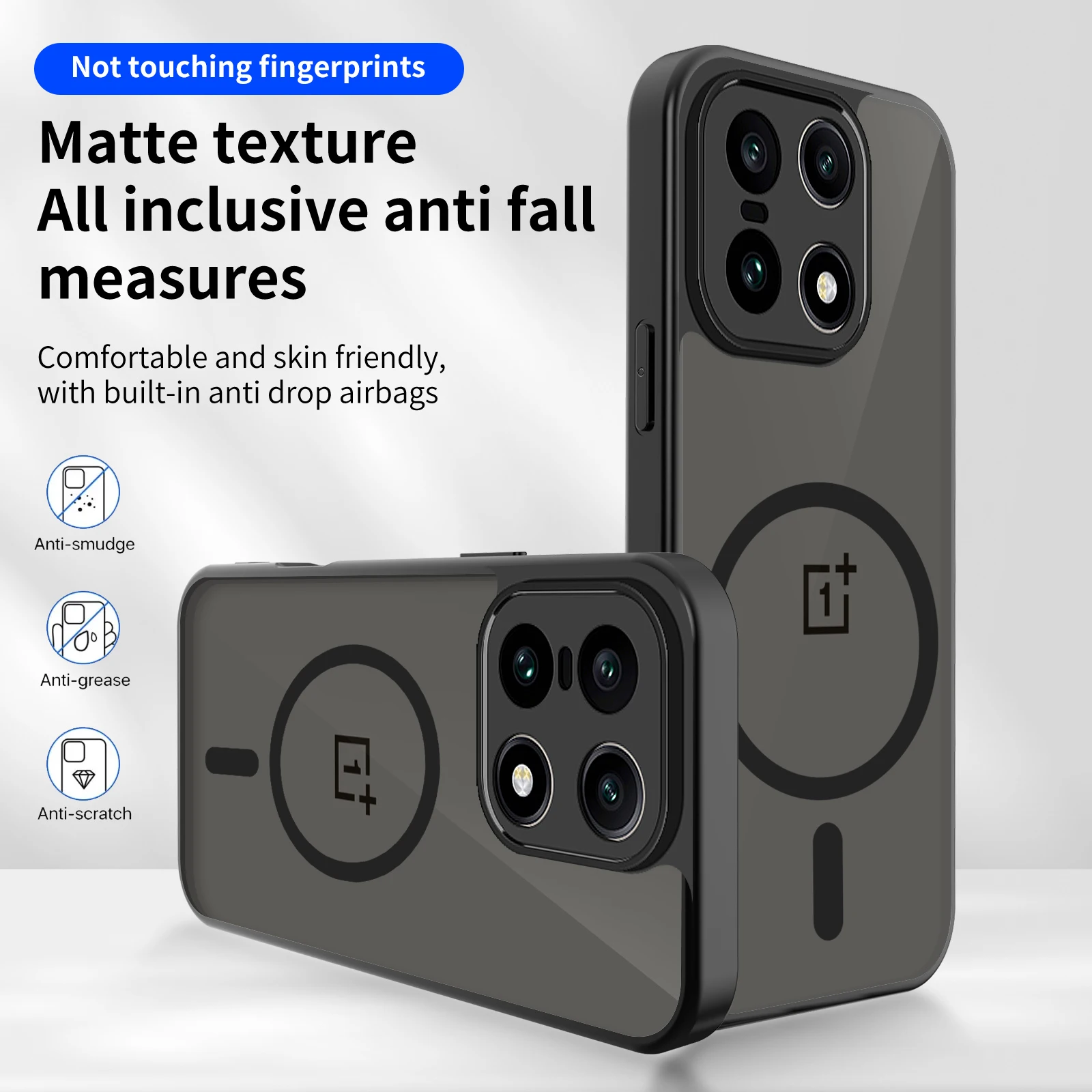 Matte Skin Feel Texture Magnetic Wireless Charging Case