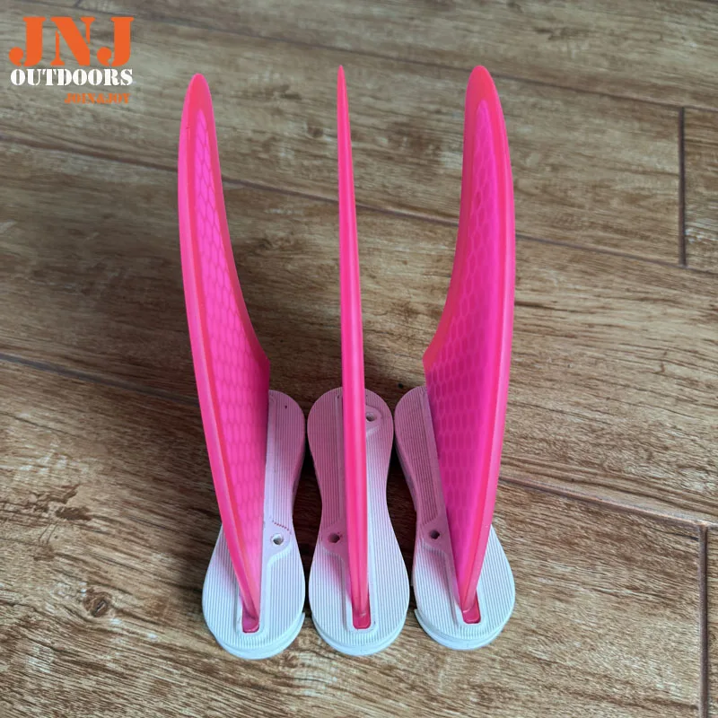 JNJ FCS II Pink Surfboard Fins - Fiberglass & Honeycomb Thruster Set