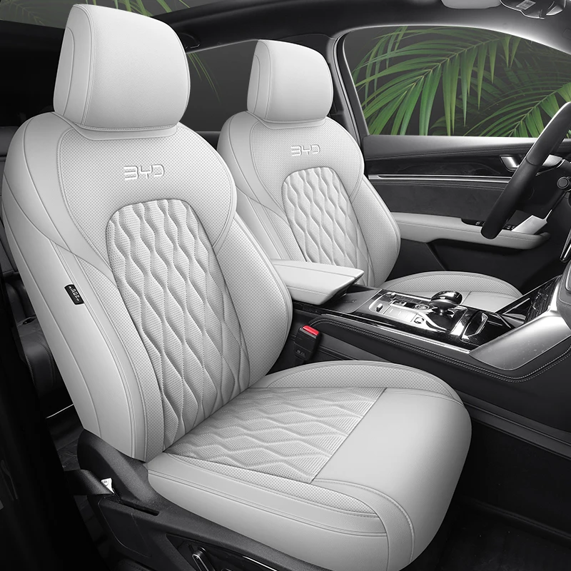 BYD Tang DMi DMP EV 5 6 7 용 맞춤형 카시트 커버, 전면 중간 및 후면 전체 세트