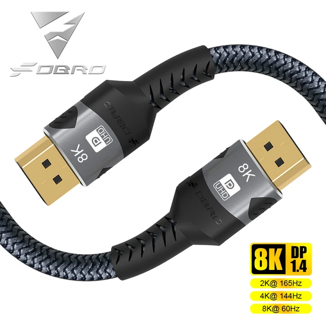 FDBRO Displayport 1.4 Cable HDMI 2.1 Cable 8K 4K HDR 165Hz 60Hz 48Gbps  Display Port Adapter For Ps5 Rtx 3080 Video Pc Laptop TV - AliExpress