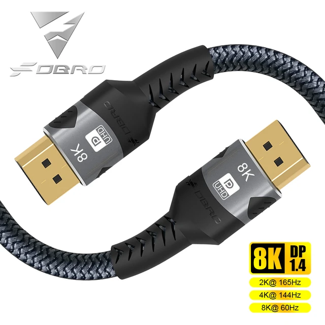 DP 1.4 to HDMI 2.1 Cable 8K60Hz Audio Video Cord Dynamic HDR 4K144Hz eARC  Displayport to HDMI Cable for HDTV PC HUB Monitor - AliExpress