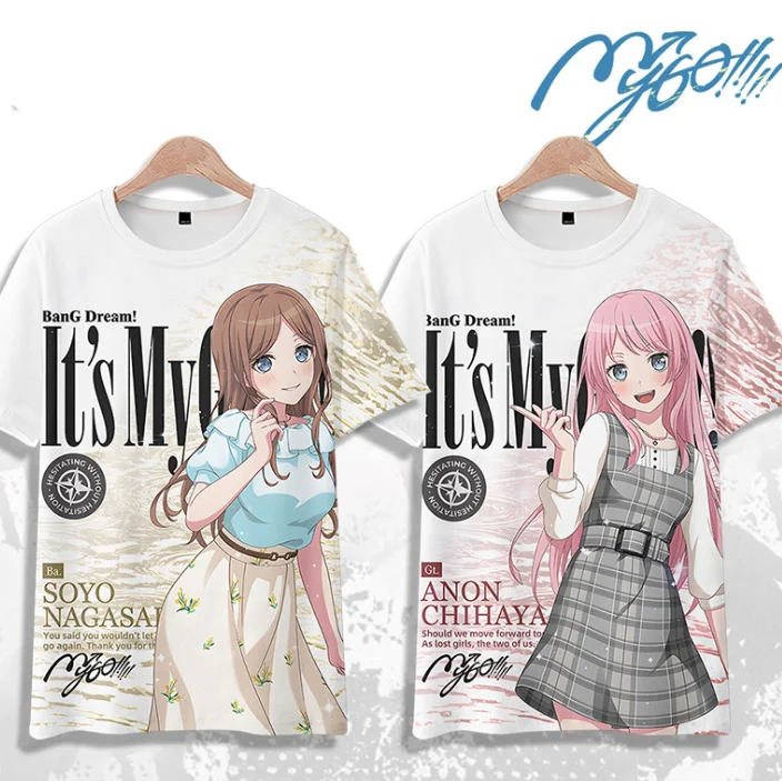 Anime BanG Dream! It's MyGO 3D Printed t shirts Fashion Men/Women