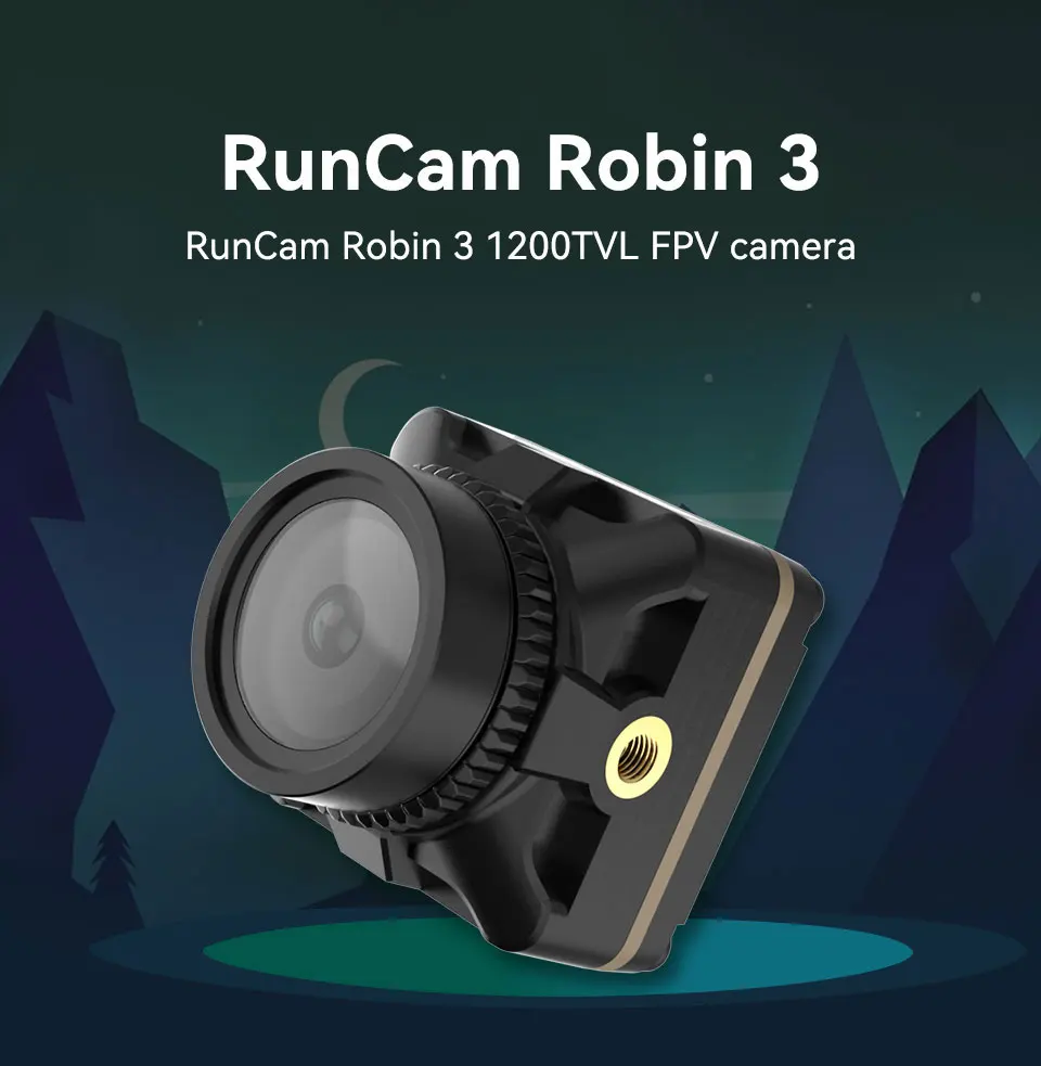 RunCam Robin 3 1200TVL FPV Caméra 5.3g pour Drone RC Course