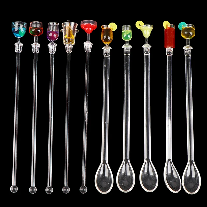 1/2Pc Cocktail Stirrer Drink Mixing Stick Set Acrylic Cocktail Mixer Blender Bar Supplies Swizzle Stirrer stirring stick
