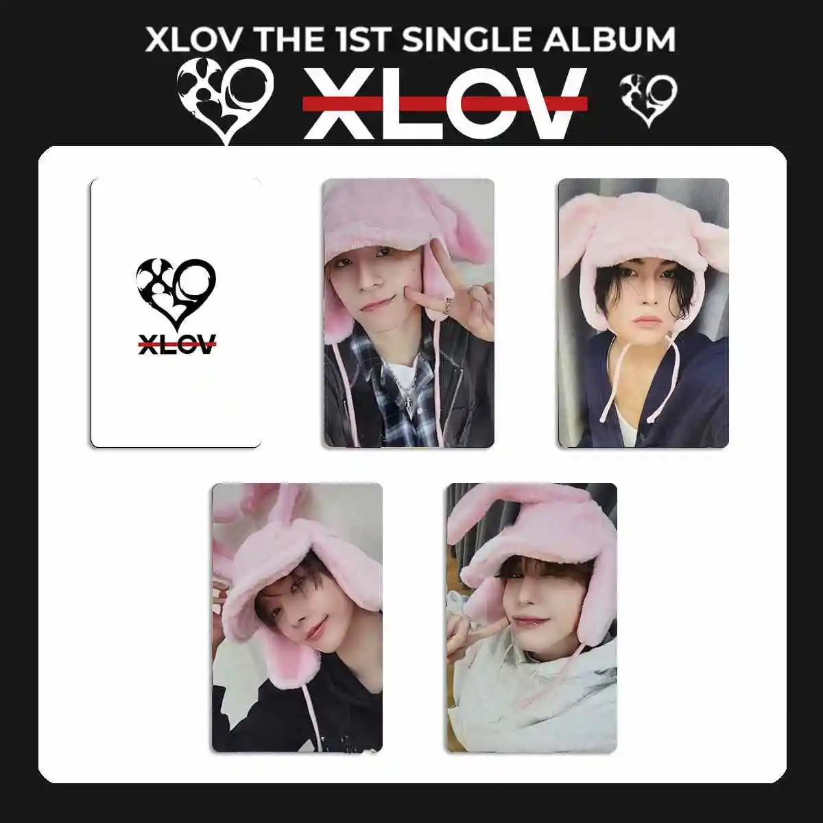 XLOV 1st music I'mmaBe ウムティ トレカ KPOP XLOV New Album I'MMA BE 4Pcs/Set Photocard High Quality