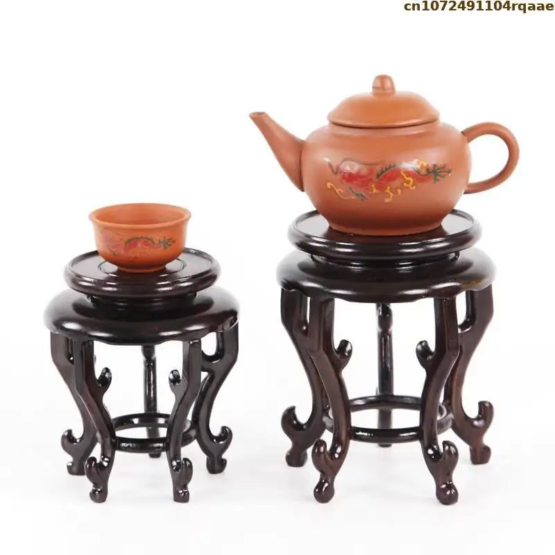 Ebony Standing Flower Bonsai Plant Wooden Shelf Flower Pot Sorting Table Display Rack Plant Log Lathe Scaffold Flowerpot Holder